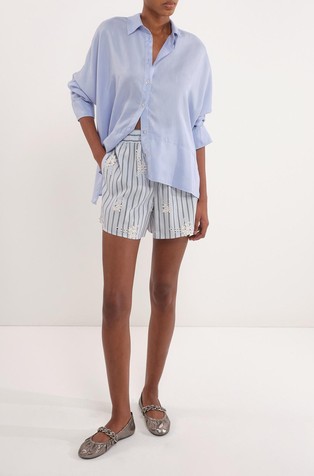 Selected By Chloé Lecareux oversized fit svilena srajca