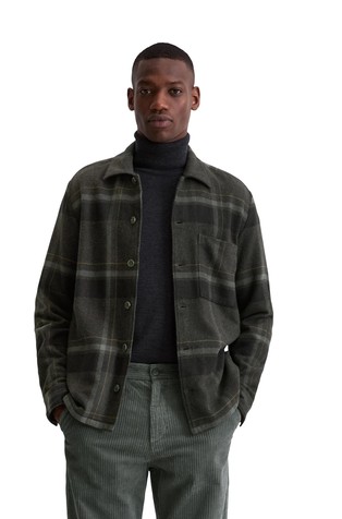 Overshirt made from cotton flannel