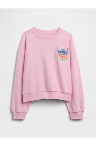 GapKids × Disney Lilo and Stitch Oversized Wedge Crewneck Sweatshirt