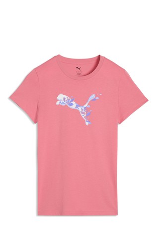 Majica s kratkimi rokavi in cvetličnim logo potiskom