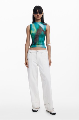 DESIGUAL Gradient tulle T-shirt Multi 3