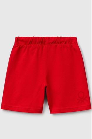 BENETTON Kratke hlače iz jersey tkanine Rdeča - Red 2