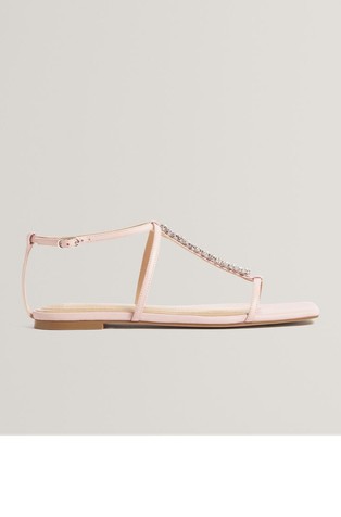 Crystal Detail Flat Sandals