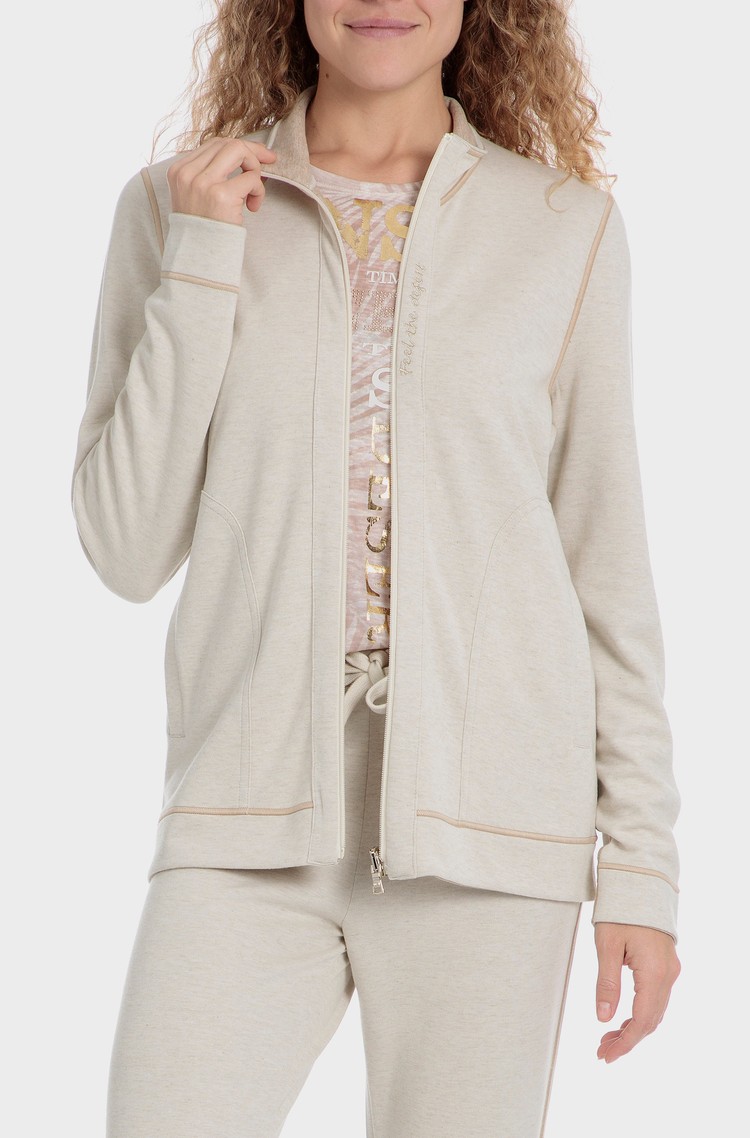 PUNT ROMA Reversible jacket in modal blend Beige 