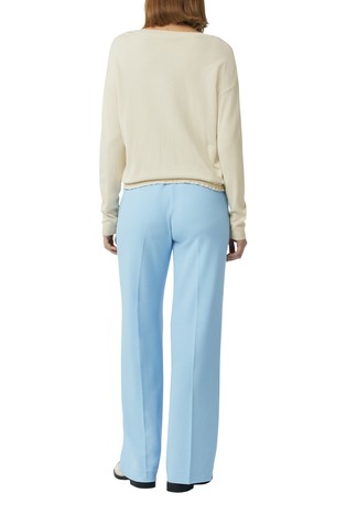 COMMA Knitted pullover with drawstring Beige 2
