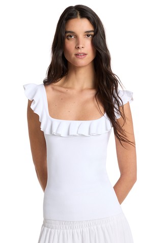 Majica iz viskozne mešanice z naborkom