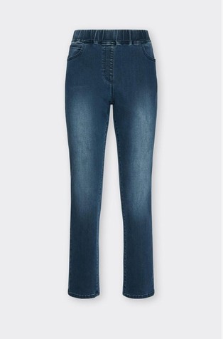 Pat pull on denim trousers