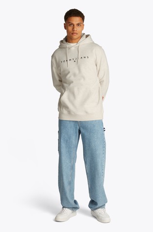 TOMMY HILFIGER Logo pulover s kapuco Bež - Light Beige 3