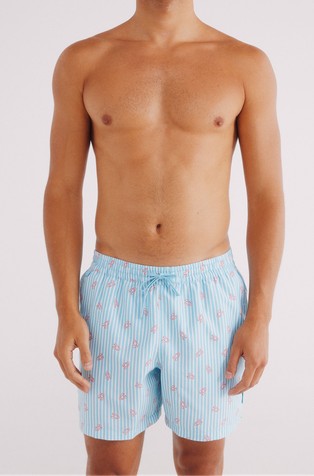 SPRINGFIELD Črtaste kopalke z motivi rakov Modra - Blue / White 6