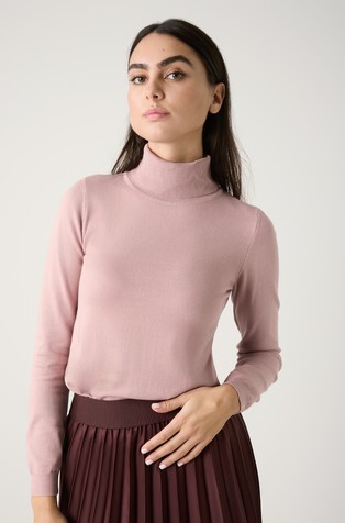 Turtleneck sweater in viscose-blend