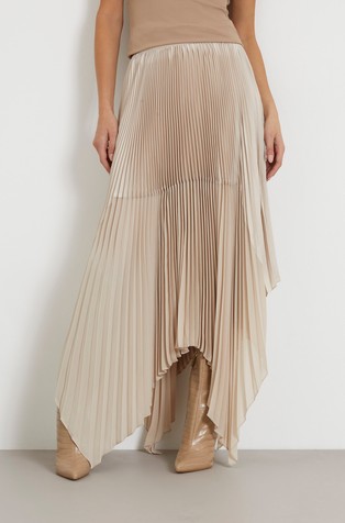 Pleated midi skirt