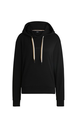 Pulover s kapuco in logo zatezno vrvico