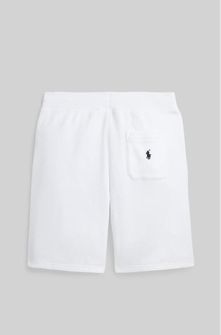 RALPH LAUREN Logo Spa kratke hlače s frotirano notranjostjo Bela - White 2