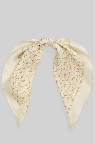 Chain-Print Silk Square Scarf