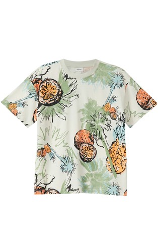 Oversized fit majica s kratkimi rokavi in potiskom