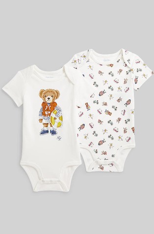 Polo Bear paket 2 bombažnih bodijev