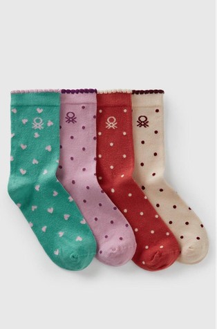 Paket 4 parov nogavic z vzorcem