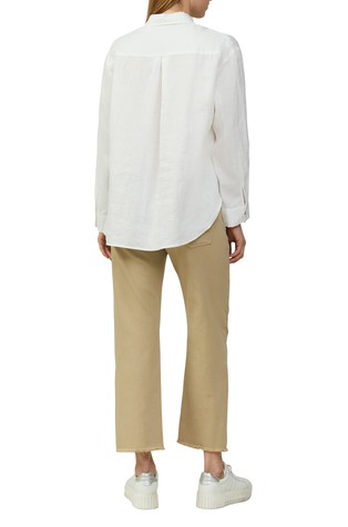 S.OLIVER Pure linen blouse with a breast pocket White 2