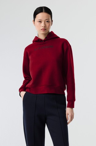 Logo pulover s kapuco iz bombažne mešanice