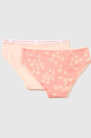 Paket 2 bombažnih spodnjih hlačk