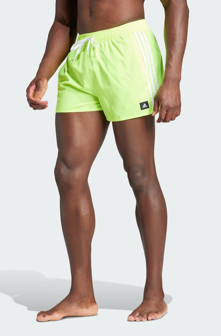 ADIDAS 3-Stripes CLX Very-Short-Length Swim Shorts Green 