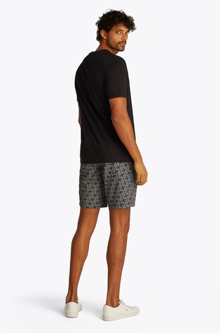 TOMMY HILFIGER Bombažna majica s kratkimi rokavi in prsnim žepom Črna - Black 2