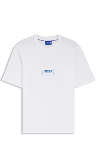 Majica iz bombažnega jerseya z logo našitkom