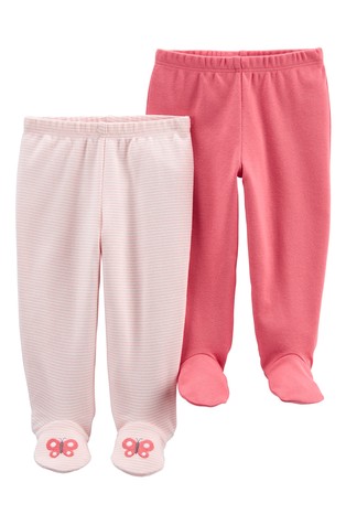 2-Pack Cotton Footed Pants