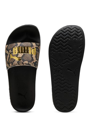 PUMA Leadcat 2.0 Slides With Snake Pattern Black / Brown 4