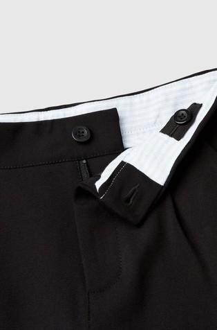 BENETTON Hlače iz elastične viskozne mešanice Črna - Black 3