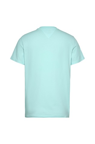 TOMMY HILFIGER Slim fit logo majica s kratkimi rokavi Modra - Turquoise 7