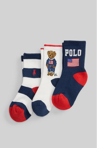 Polo Bear paket 3 parov nogavic