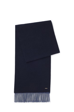 Fringed cashmere scarf