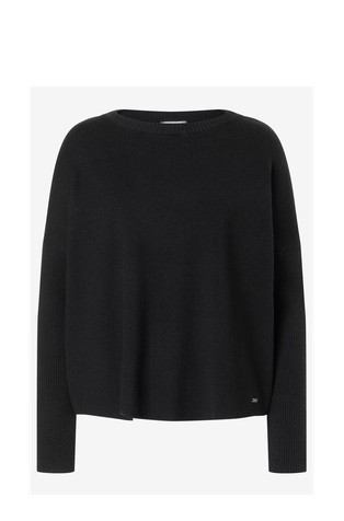 Viscose-blend knit sweater