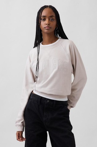 Gap logo ženski pulover z raglan rokavi