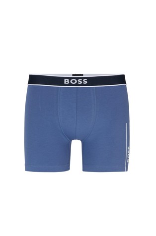 Stretch-cotton boxer briefs with logo