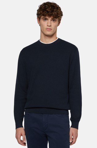 Crew Neck Jumper In Cotton
