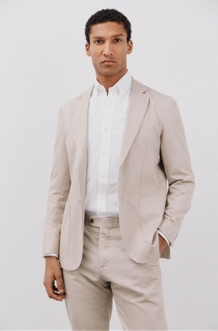 Cotton and linen blazer