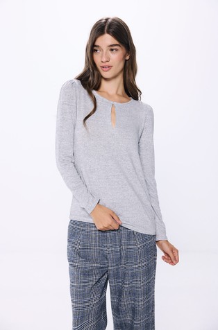T-shirt with cut-out neckline