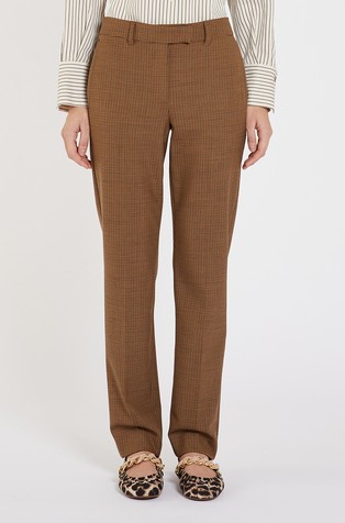 Stretch fabric trousers in blend with wool