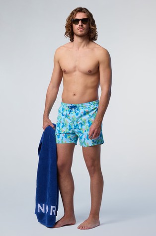 NORTH SAILS Swim shorts with graphic print Blue / Green 5