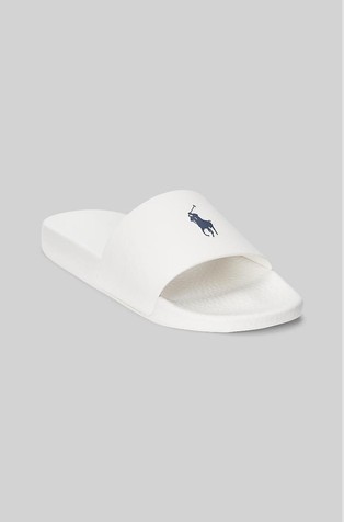 RALPH LAUREN Signature Pony Slide White 2