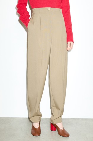 Barrel fit trousers with high rise