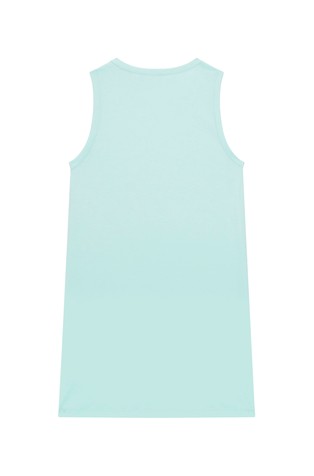 GUESS Logo sleeveless cotton dress Mint Hint 2