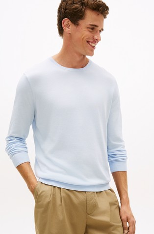 Cotton-blend Crew Neck Jumper