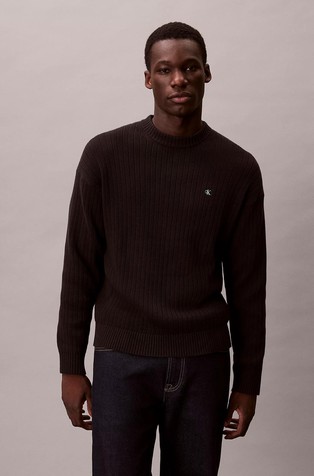 Ribbed Cotton Monogram Jumper