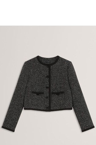 Boxy fit cropped suknjič iz bukléja