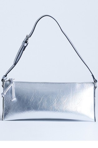 TSSIMONE metallic faux-leather shoulder bag