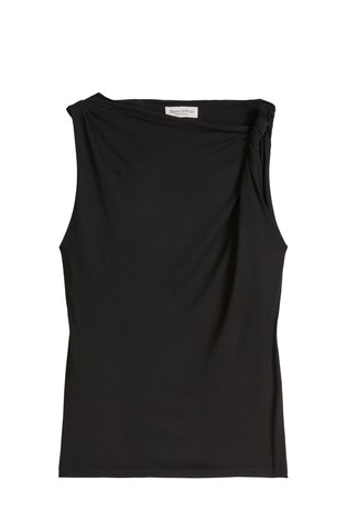 Jersey sleeveless top in viscose-blend