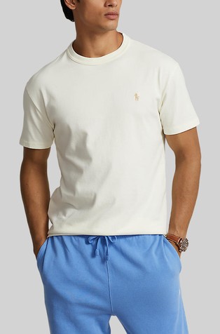 Classic fit majica s kratkimi rokavi iz jerseya